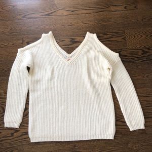 white v-neck sweater from ambiance